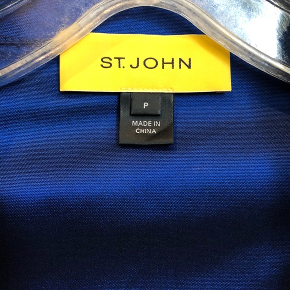 St. John cropped royal blue jacket - Picture 2 of 5